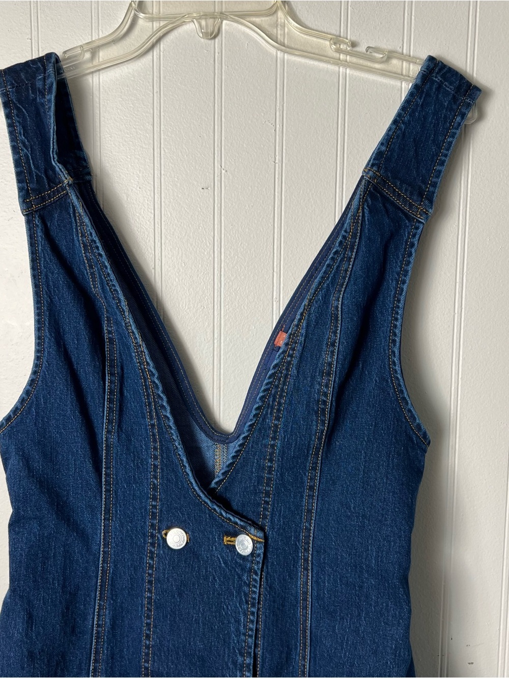 Pilcro Indigo Denim Double-Breasted Midi Dress - Picture 3 of 6